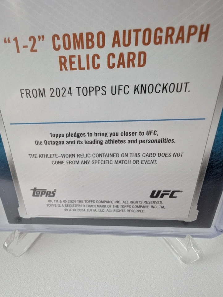 2024 Topps Knockout - "1-2" Rob Font Auto Relic /199 - Image 4 of 4