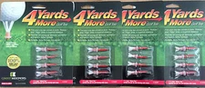 (4) 4 Four Yards More 1 3/4"" Golf Tees 4 pack RED 16 TOTAL TEES