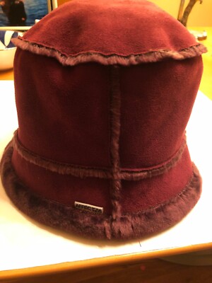 Affect Bucket Hat Faux Suede/ Fur Trim size 58cm Or 23.8 , New