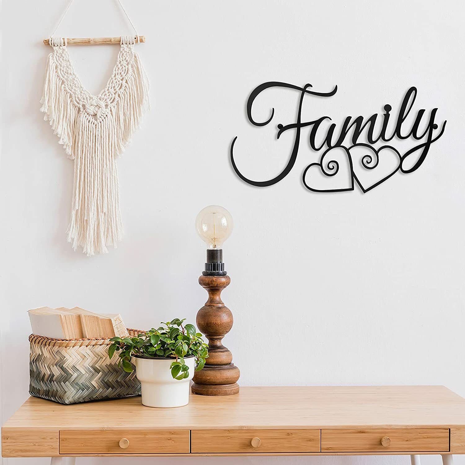 Family Wall Sign Family Wall Decor Sign Family Word Wall Art Family