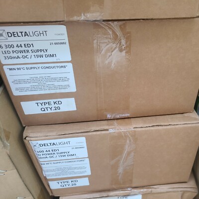 20 x DELTA 6 300 44 ED1 LED POWER SUPPLY 350MA 19W Input 0-277V Output 10-56V