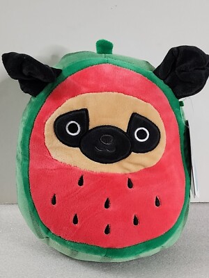 Squishmallows Prince the Pug Dressed as Wanda Watermelon Costume Squad 8'' NWT