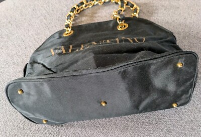 バッグ Vintage Valentino Garavani Chain ToteBag Vintage VALENTINO Garavani Chain Tote Dome Bag Canvas Black Rare