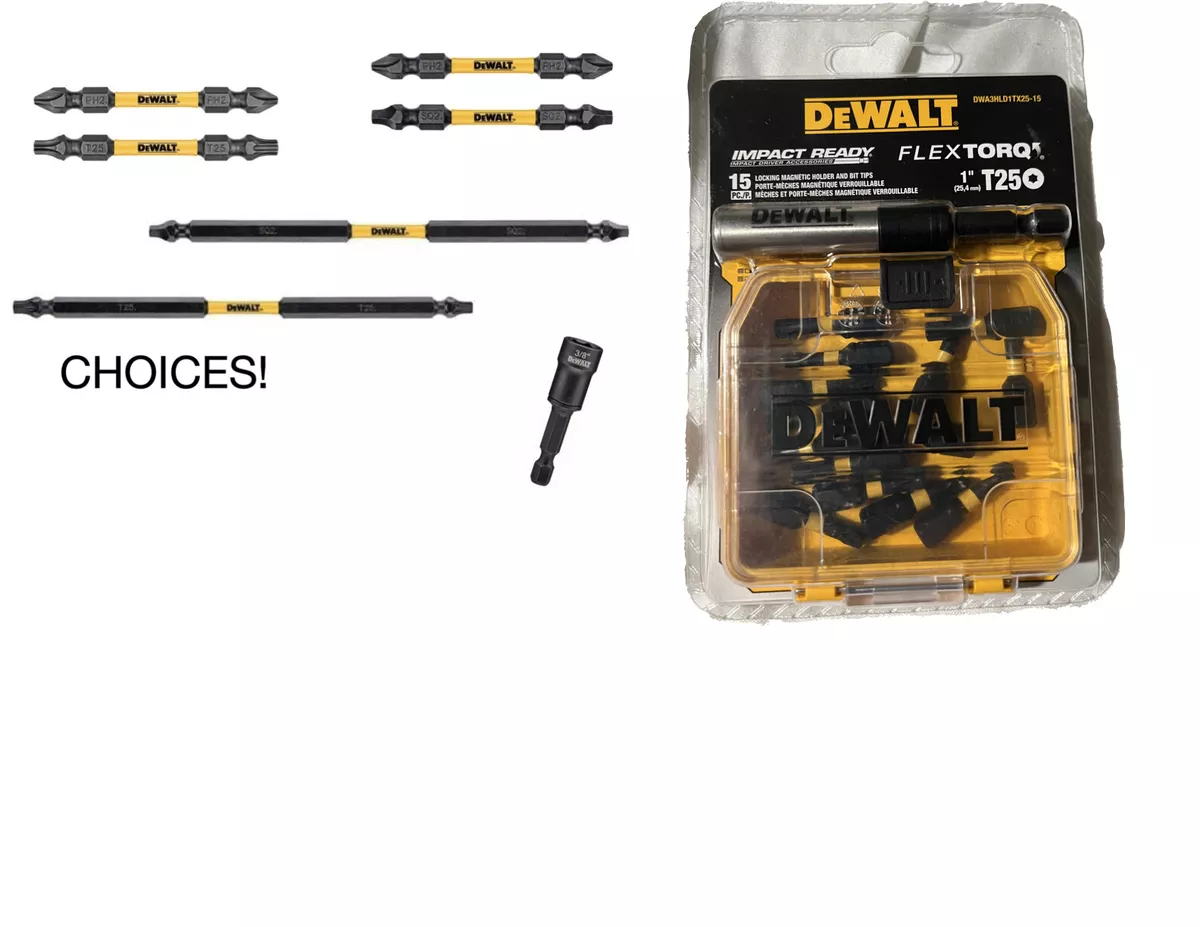 DeWALT Impact Ready Bits - CHOICES - Torx, Phillips, Square (some double  ended)