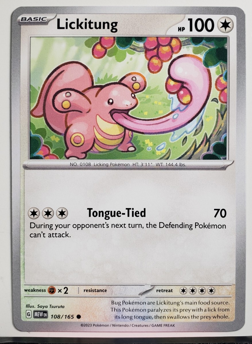 Lickitung 108/165 NM / M - 151 Scarlet Violet Pokemon Card $2
