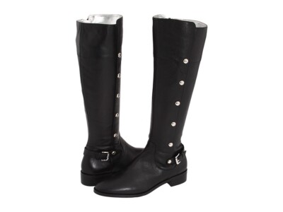 MICHAEL KORS CARNEY ICONIC MK LOGO BUCKLE TALL RIDING BOOTS 5.5 11 I LOVE SHOES