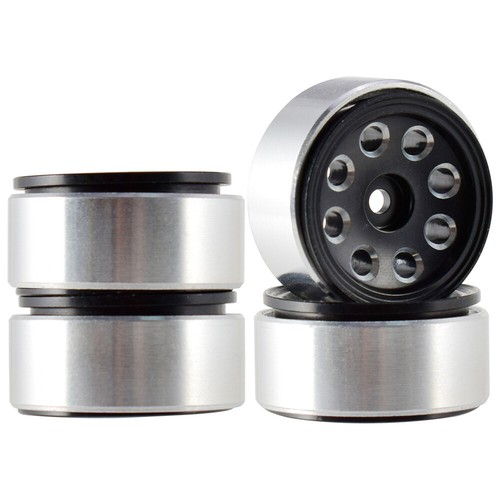 4x Cerchi Beadlock in Metallo Ruota 1,1" per RC Crawler Auto TRX4M 1/24 Assiale SCX24 RGT - Foto 20 di 27