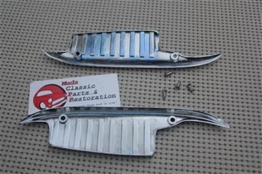 61-64 Impala Chevy Biscayne Bel Air Chrome Door Handle Scratch Guards Pair New - Image 3 of 3