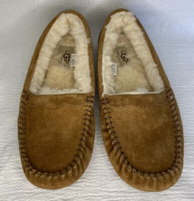 UGG Chestnut Suede Shearling Moccasin Loafers UGG | Shoes | Ugg Ansley Sheepskin Chestnut Brown Suede  main image 4