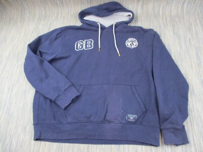 Tog 24 Hoodie Mens Extra Large XL Navy Blue Pullover Pockets Cotton
