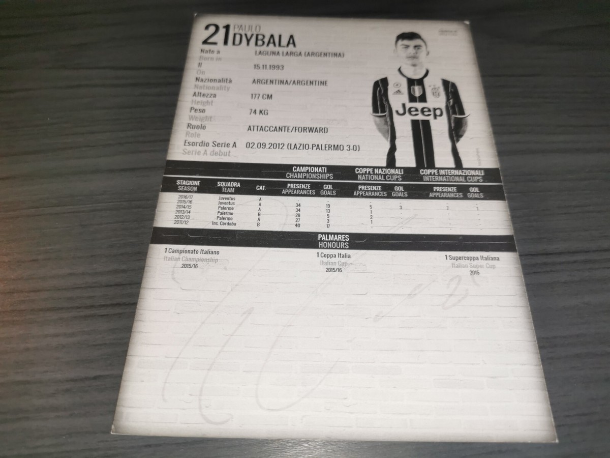 Paulo Dybala hand signed Juventus autograph card | eBay Paulo Dybala hand signed Juventus autograph card | eBay