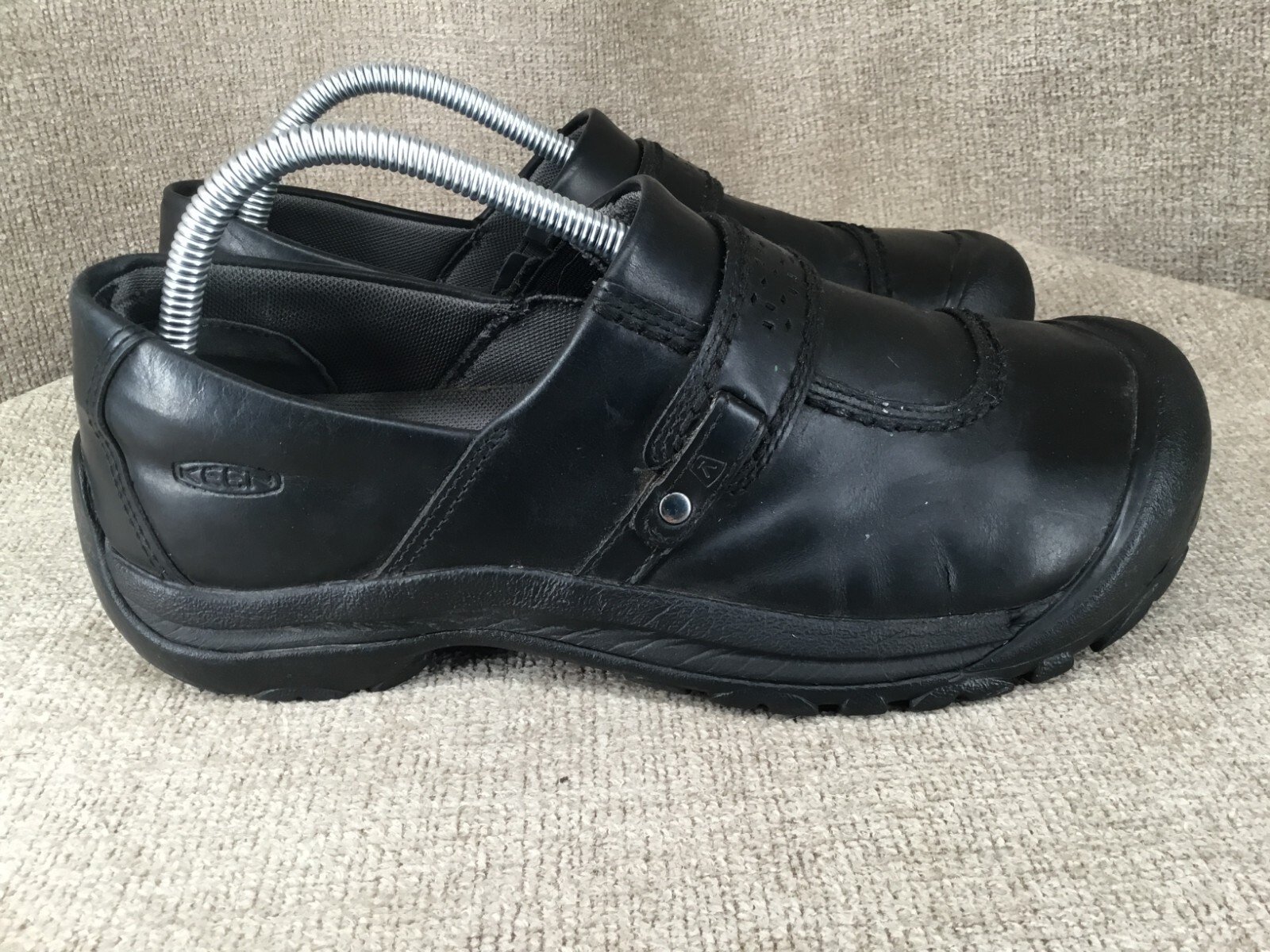 Scarpe Keen Kaci slip on donna 9 5 US 40 EU mocassino nero pelle pieno fiore