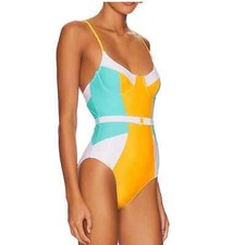 SOLID & STRIPED The Spencer Color Block Underwire One Piece Swimsuit Small SCB