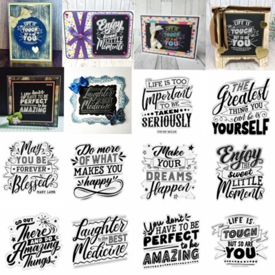 Stimmungswörter Ausdruck Klarer Stempel DIY Scrapbooking Prägung Bastelkarte