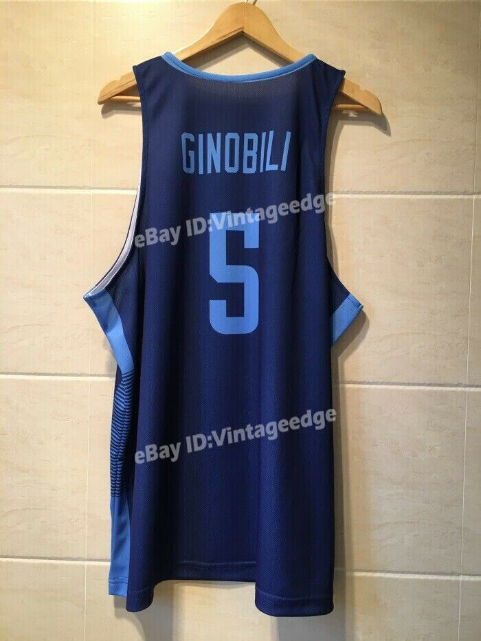 Ginóbili #5 Team Argentina Basketball Jerseys Custom Names