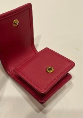 MIU MIU Matelasse Airpods Case with Chain Necklace Pink Leather