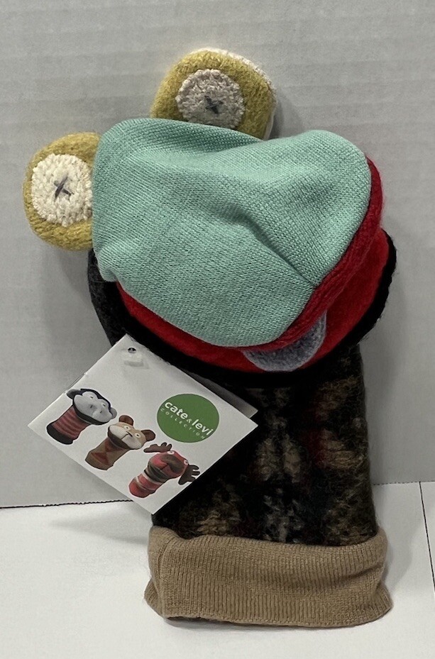 Cate & Levi Puppet Handmade Premium Reclaimed Wool One Of A Kind Frog Puppet