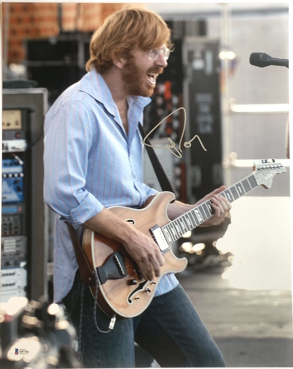 Trey Anastasio signed Big Photo Phish in concert 16x20 inch Trey Anastasio signed Big Photo Phish in concert 16x20 inch