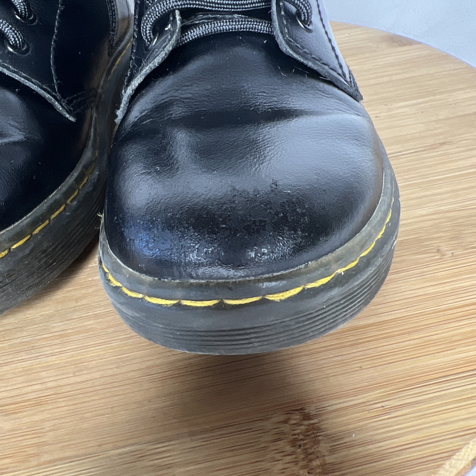 Doc Martens Zavala J Combat Boots Womens Size 5 Black Leather Zip UP Boots thumbnail 7