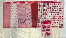 TPC Studio Hugs Kisses Valentine Love Cupcake Shimmer Papers Scrapbooking Kit