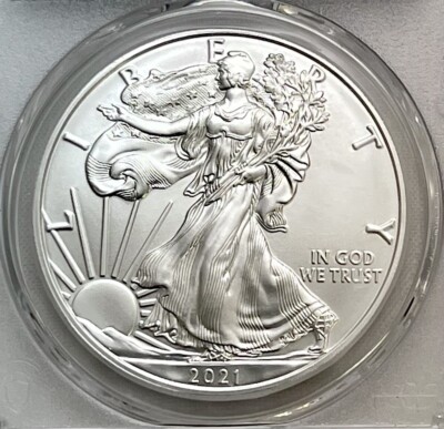 2021-S Silver Eagle T1 Emergency Issue First Day Issue PCGS 35