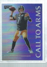BEN ROETHLISBERGER 2020 PLAYOFF CALL TO ARMS PURPLE PRIZM