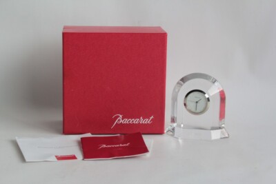 BACCARAT Pendulette de ventes exceptionnelles bureau cristal (67721)
