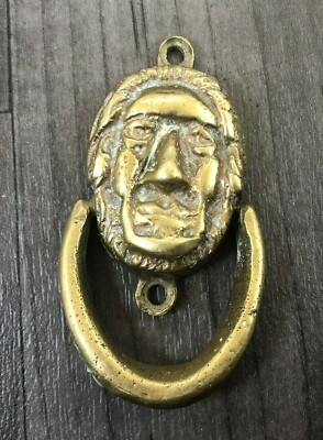Türklopfer oder Schubladenzug - Wild Man Schuppen selten echt Vintage Messing