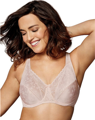 New Bra Playtex Secrets, Full-Figure UW Lace Sandshell US4422 MSRP-$42.00  38C