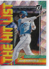2022 Donruss Whit Merrifield The Hit List Insert Rapture Parallel