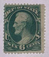 Travelstamps: US Stamps Scott #O60 6c State Dept. Official Mint OG H SCV $250