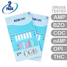 NEW Mintegrity Drug Test 6-Panel Dip Card Urine Home Kit 2-Pack MI-WDOA-264
