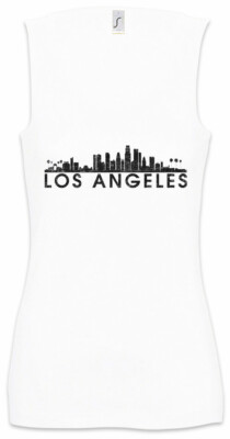 Skyline Los Angeles Damen Tank Top City Fun United States of America USA US Flag