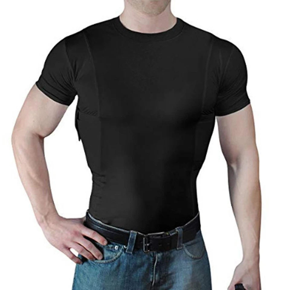 ConcealmentClothes Men’s Crew Neck Undercover- Concealed Holster Carry F1G0 chic - Image 3 of 4