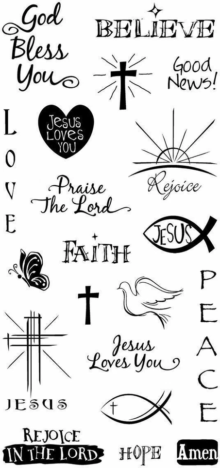 Good News Religious Faith Clear Acrylic Stamp Set for Bible Journal 99568 NEW! - Изображение 2 из 4