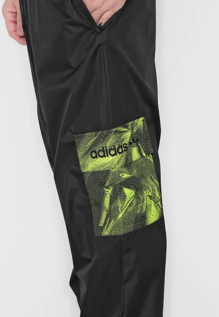 【adidas】 Men's Originals R3CD Track Pants Adidas Men's ZX Originals Pants GN3644 Black Neon Green
