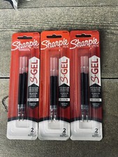 S-Gel Refills Black Ink Gel Pen Refills Medium Point 0.7MM 3 Packs of 2Ct
