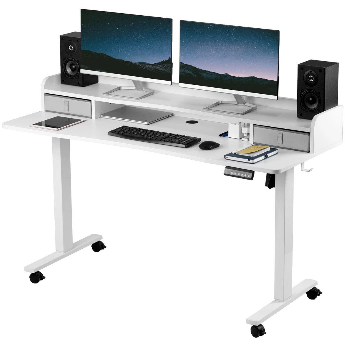 Electric Standing Desk 60x24, Height-Adjustable Standing Desk