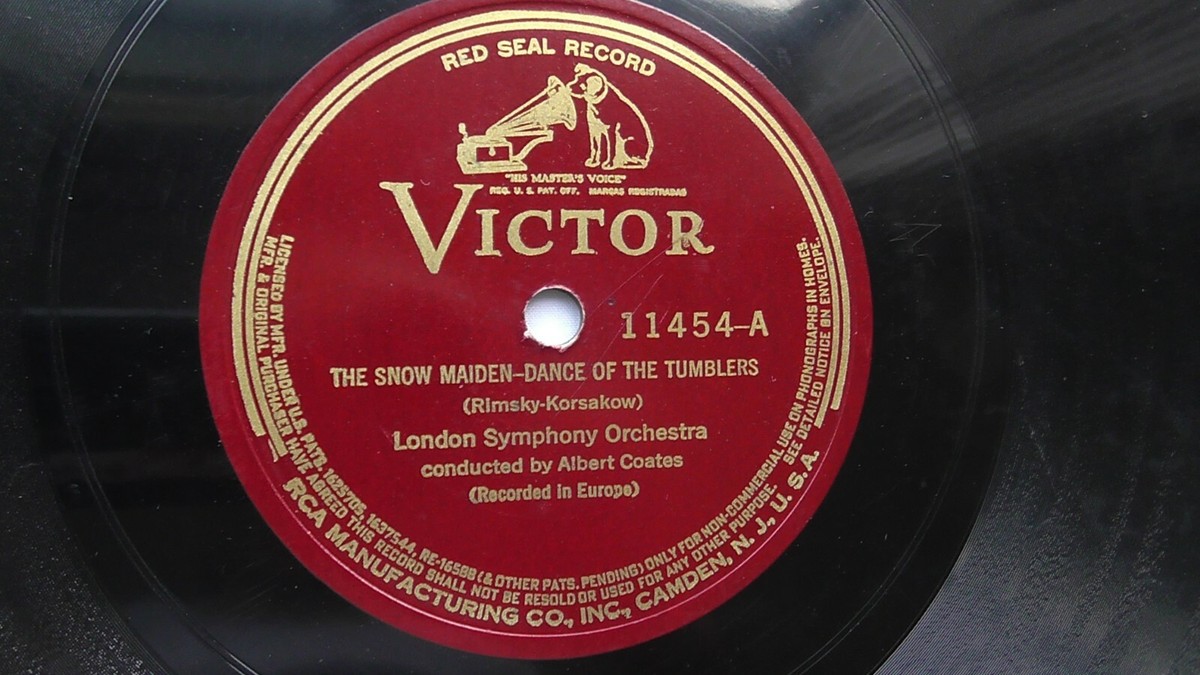 London Symphony Orchestra 78rpm Single 12-inch Victor Records