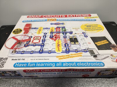 Elenco Snap Circuits Extreme 750 Experiments Kit Model SC-750 ~ Nearly Complete