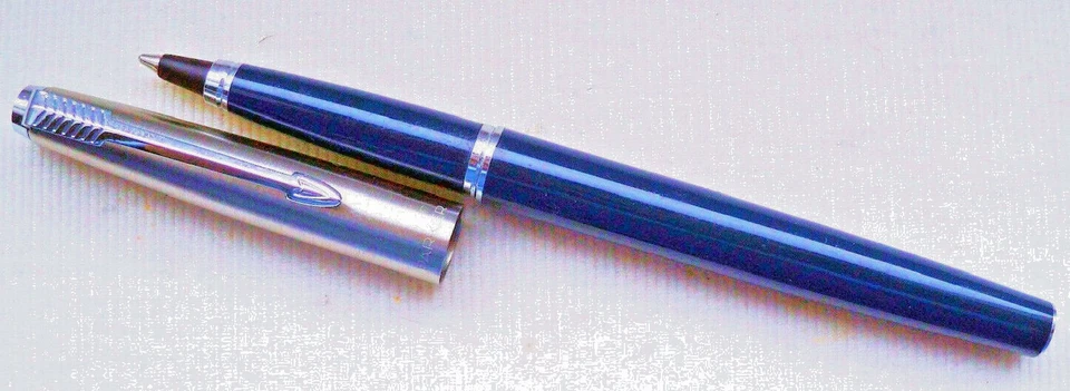 RARE PARKER BALLPEN 45 in BLUE / CHROM ! ca.1976, - Bild 1 von 1