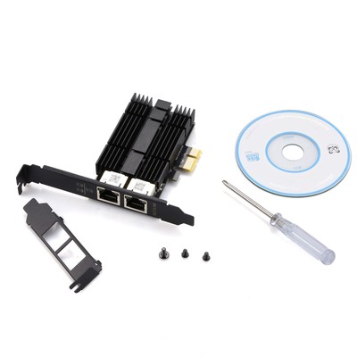 PCI-E Gigabit Network Card 2.5G 2*RJ45 Ethernet Adapter For Intel I226