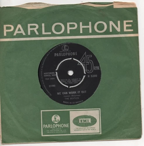 THE BEATLES we can work it out*day tripper 1965 UK PARLOPHONE 2nd PRESSING 7" 45