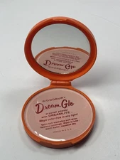 Vtg. 1950s 1960s Dream Glo Jergens Rose Blush Powder Compact Make-up Orange USA