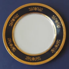 Philippe Deshoulieres 8-3/4" Limoges Orsay Cobalt Blue Salad Plate  Mult Avail