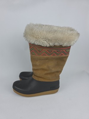 Baffin Insulated Faux Fur Snow Boots Women's Size 10 Brown
