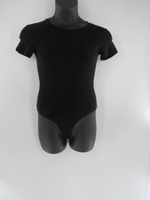 Women's Bodysuit Seamless Minimalist Top Black Solid Size: Small BRAND NEW