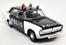 Vanguards 1/43 Ford Zephyr 6 MK III Swedish Police Polis Scale Diecast Model Car
