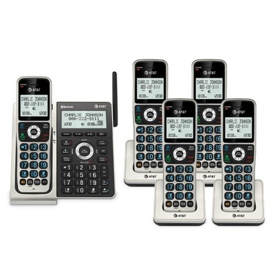 Cordless Phone System with 5 Handsets, Bluetooth, Smart Call Blocker, DECT 6.0