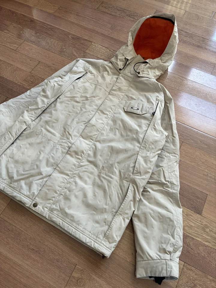 Chaqueta de snowboard/esquí Oakley holgada para hombre talla S Thermolite blanca aislada Foto 3 de 4